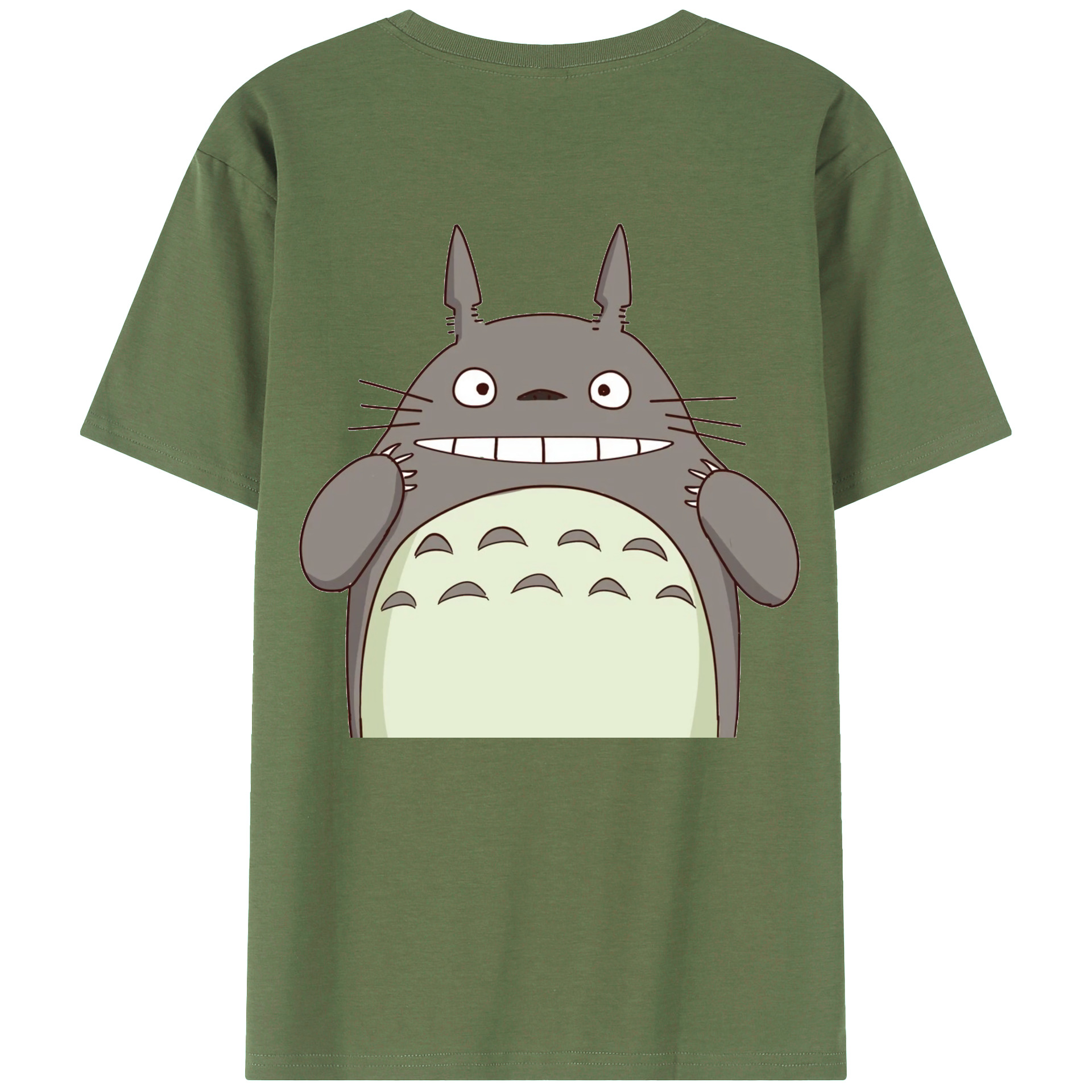 （画像用） となりのトトロ 草壁メイ 草壁サツキ My Neighbor Totoro Satsuki Kusakabe Mei Kusakabe 綿100％ メンズ半袖Tシャツ（バックプリント） 通気性
